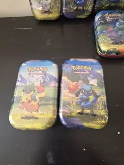 Pokemon TCG Mini Tin Lot x8 Assorted Sealed Pikachu Riolu Zorua - Image 3