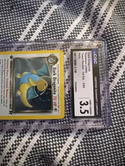 CGC 3.5 Dark Dragonite 2000 Team Rocket 1st Edition 5/82 Holo Pokemon Card - Image 3