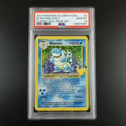 PSA 10 Blastoise 2/102 Pokemon Celebrations Classic Collection Holo Graded Card - Image 1