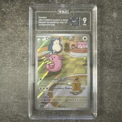 Pokemon Twilight Masquerade CHANSEY 187/167 Illustration Rare TAG 9 - Image 1
