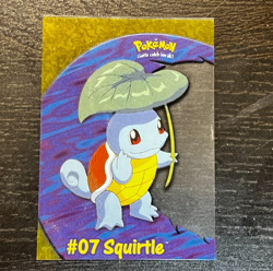 1999 Topps CHROME SERIES Pokemon SQUIRTLE #07 PC4 TV Animation Edition NON HOLO - Image 1