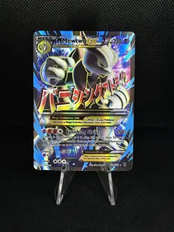 LP Pokemon M Mewtwo EX 159/162 Breakthrough Full Art Mega Holo Ultra Rare - Image 1