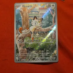 Pokemon TCG Meowth Phantasmal Flames Illustration Rare Holo 106/094 70 HP Eng - Image 1