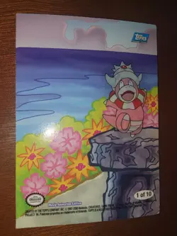 2000 Topps Pokemon Movie Sticker Ash And Slow King Used - Image 2