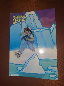 2000 Topps Pokemon Movie Sticker Ash And Slow King Used - Image 3