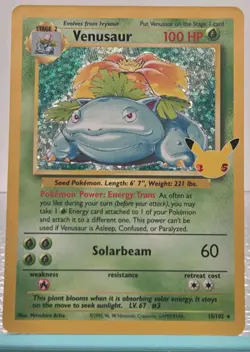 🍃 Pokemon TCG Venusaur 25th Celebration: Classic Collection 15/102 Holo Rare 🍃 - Image 1