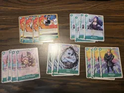 One Piece Card OP13 Carrying On His Will Complete 4x Common/Uncommon Playset TCG - Image 5