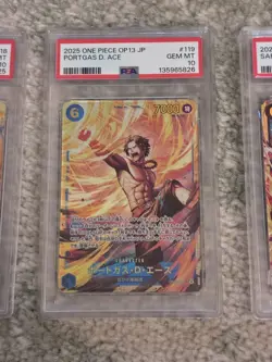 One Piece TCG Luffy OP13-118 Ace OP13-119 Sabo OP13-120 SEC SEQUENTIAL PSA 10s - Image 3