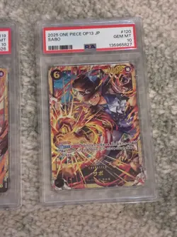 One Piece TCG Luffy OP13-118 Ace OP13-119 Sabo OP13-120 SEC SEQUENTIAL PSA 10s - Image 4