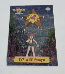 Pokemon Topps Staryu Misty TV5 #120 Card Foil Textured LP TV Animation Sandpaper - Image 2
