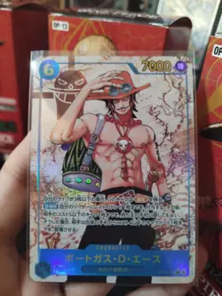 Ace SEC Parallel OP13-119 Japanese One Piece Card Game Carrying on His Will NM - Image 3