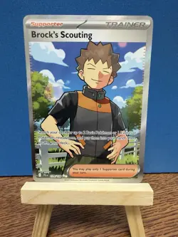 Pokemon TCG Brock’s Scouting 179/159 Journey Together Ultra Rare Full Art Card - Image 1