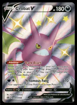 Pokemon Cards Crobat V SWSH098 Sword & Shield Promo Holo Promo NM - Image 1