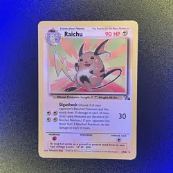 🔥 Raichu 29/62 🔥 Original Non Holo Rare Fossil Set Pokemon Card WOTC TCG 1999 - Image 2