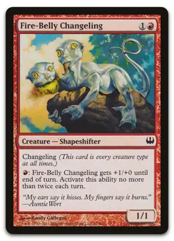 Fire-Belly Changeling #51 (NM) Knights vs Dragons DDG Magic MTG - Image 1