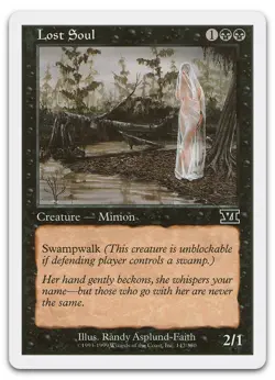 Lost Soul #142 (LP) Classic Sixth Edition 6ED Magic MTG - Image 1