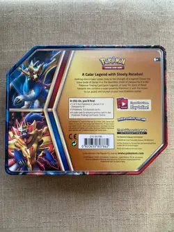 Pokemon TCG Galar Legend Zamazenta V Tin 2020 Thin w/ 5 Packs New Sealed - Image 2