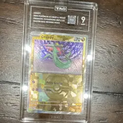 Pokemon TCG Dreepy #071/131 Prismatic Evolutions Master Ball Rev Holo TAG 9 - Image 1