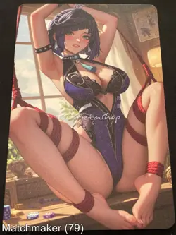 Matchmaker Spicy Waifu NSFW A5 Size Card Board Yelan Genshin Impact Tie Up - Image 1