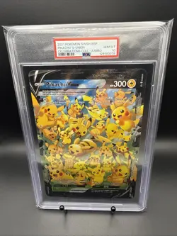 2021 Pokemon SWSH Black Star Promo Celebrations Jumbo Pikachu V-Union PSA 10 - Image 1