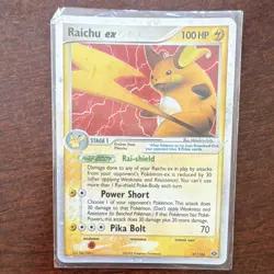 Pokemon Raichu ex EX Emerald Holo Rare EX 97/106 100 HP 2005 English - Image 1