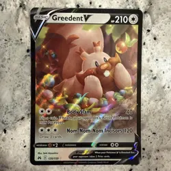 Greedent V 120/159 Crown Zenith Holo NM Pokemon TCG - Image 1