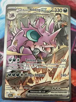 Pokemon TGC Team Rocket's Nidoking EX 233/182 SIR Destined Rivals 2025 - Image 1