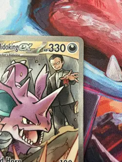 Pokemon TGC Team Rocket's Nidoking EX 233/182 SIR Destined Rivals 2025 - Image 3