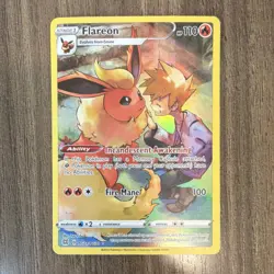 Pokemon Flareon Ultra Rare Full Art Holo TG01/TG30 Brilliant Stars 110 HP - Image 1