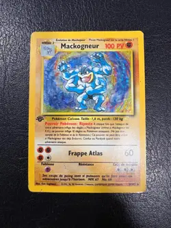 Pokemon 1999 Base Set French Machamp 1st Edition Rare Holo Vintage Pokemon Card - Image 1