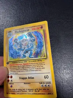 Pokemon 1999 Base Set French Machamp 1st Edition Rare Holo Vintage Pokemon Card - Image 2