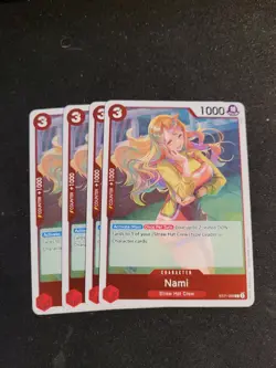 4 x Nami ST21-009 Gear 5 Foil Holo One Piece TCG Card Game Playset NM - Image 1