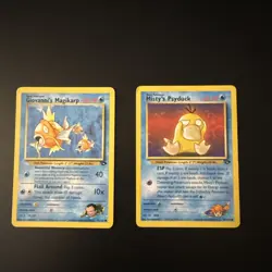 Pokemon Gym Challenge Misty's Psyduck 90/132 & Giovanni’s Magikarp 73/132 WOTC - Image 1