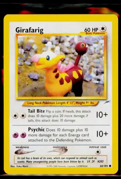 Pokemon TCG - Neo Destiny - Unlimited - Girafarig 66/105 NM - Image 1
