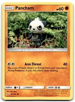 2019 Sun & Moon - Team Up Pancham nm Basic/Common #81 - Image 1