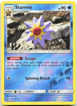 Starmie 16/111 Rare Crimson Invasion Pokemon Reverse Holo Near Mint - Image 1