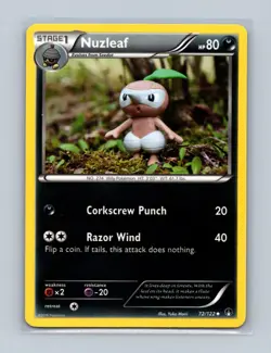Nuzleaf 72/122 Uncommon BREAKpoint Pokemon Lightly Played - Image 1