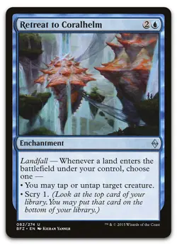 Retreat to Coralhelm #82 (LP) Battle for Zendikar BFZ Magic MTG - Image 1