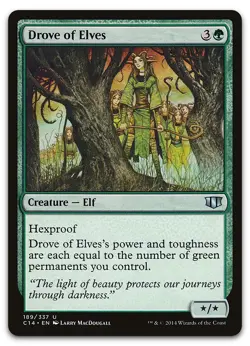 Drove of Elves #189 (LP) Commander 2014 C14 Magic MTG - Image 1