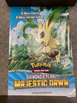 Pokemon TCG Diamond & Pearl Majestic Dawn Poster 2008 36" x 24" Leafeon - Image 2