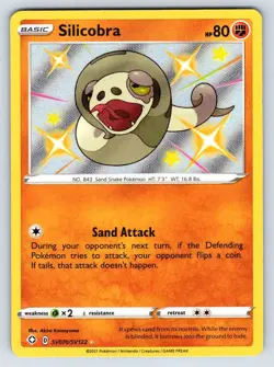Silicobra SV070/SV122 Shining Fates Shiny Holo Rare Baby Pokemon Card LP - Image 1