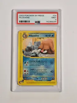 PSA 9 Pokemon Skyridge Piloswine #24 Non-Holo Rare 2003 MINT - Image 1