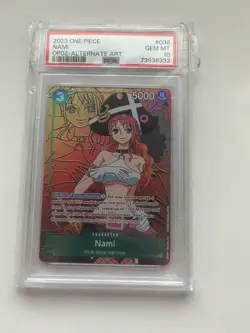 PSA 10 💎 Nami OP02 036 SR Alt Art Paramount War English One Piece Card Game - Image 1