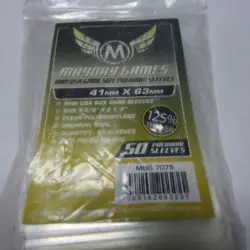 Mayday Games 41 x 63 mm SLEEVES Mini USA Premium Card Game Pack of 50 - Image 1