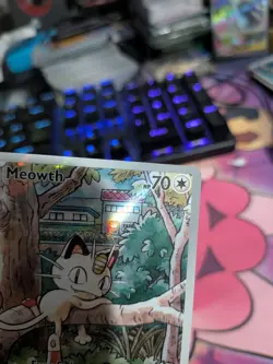 Pokemon TCG Meowth 106/094 Near Mint/Mint Pack Fresh Phantasmal Flames - Image 4