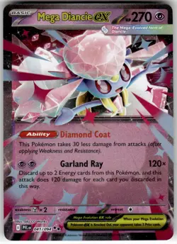 MEGA DIANCIE EX - 041/094 - DOUBLE RARE - PHANTASMAL FLAMES - POKEMON - - NM - Image 2