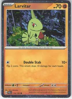 ✰ LARVITAR 110/193 COSMOS FOIL PALDEA EVOLVED PROMO POKEMON ✰ NM/M - Image 2