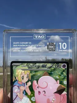 Pokemon TCG Lillie's Clefairy EX Journey Together 184/159 TAG Gem Mint 10 - Image 3