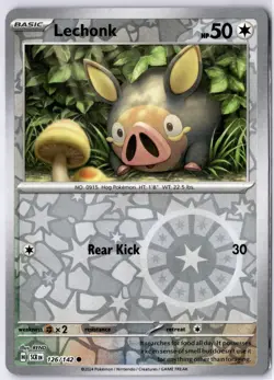 Lechonk 126/142 Stellar Crown Common Reverse Holo Pokemon Card LP - Image 1