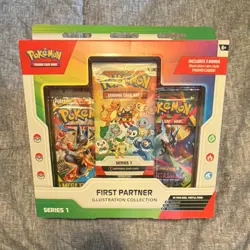 Pokemon First Partner Illustration Collection Series 1 Box Promo Booster English - Image 1